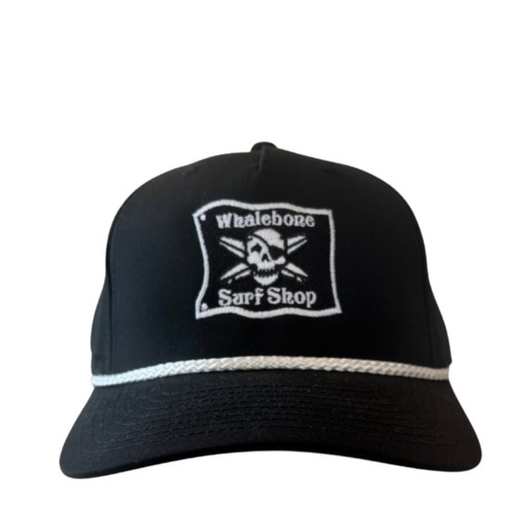 WHALEBONE LOGO EMBROIDERED FLAG 5 PANEL 258 CLASSIC ROPE HAT