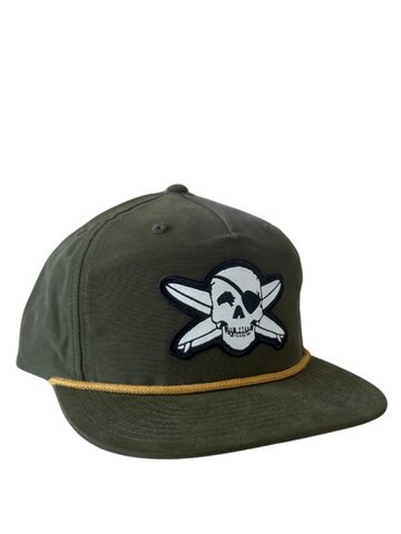 WHALEBONE LOGO Skull & Boards Patch Grandpa Hat