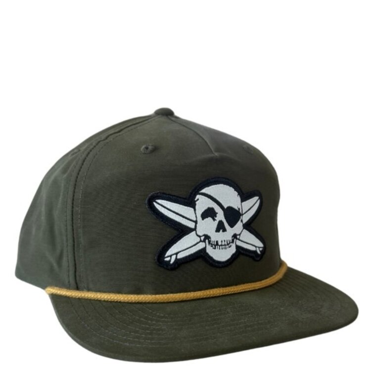 WHALEBONE LOGO SKULL AND BOARDS PATCH C55 GRANDPA HAT