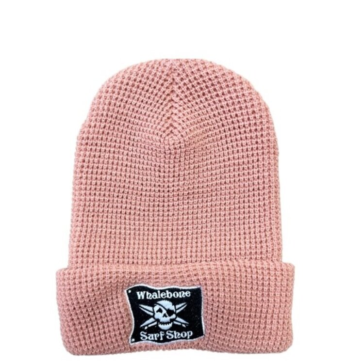 WHALEBONE LOGO EMBROIDERED FLAG WAFFLE KNIT BEANIE