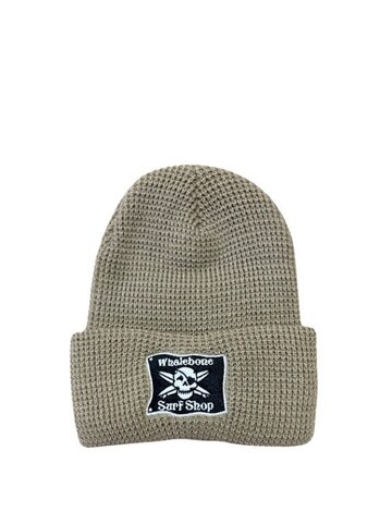 WHALEBONE LOGO Embroidered Flag Waffle Knit Beanie