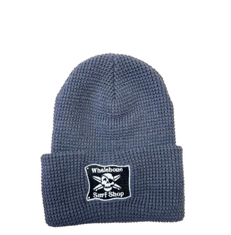 WHALEBONE LOGO EMBROIDERED FLAG WAFFLE KNIT BEANIE