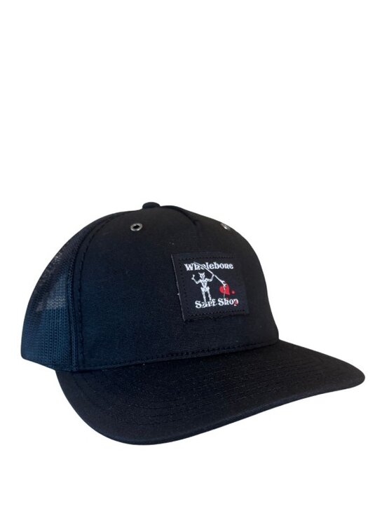 WHALEBONE LOGO Blackbeard Patch Water Repellent Trucker - Black
