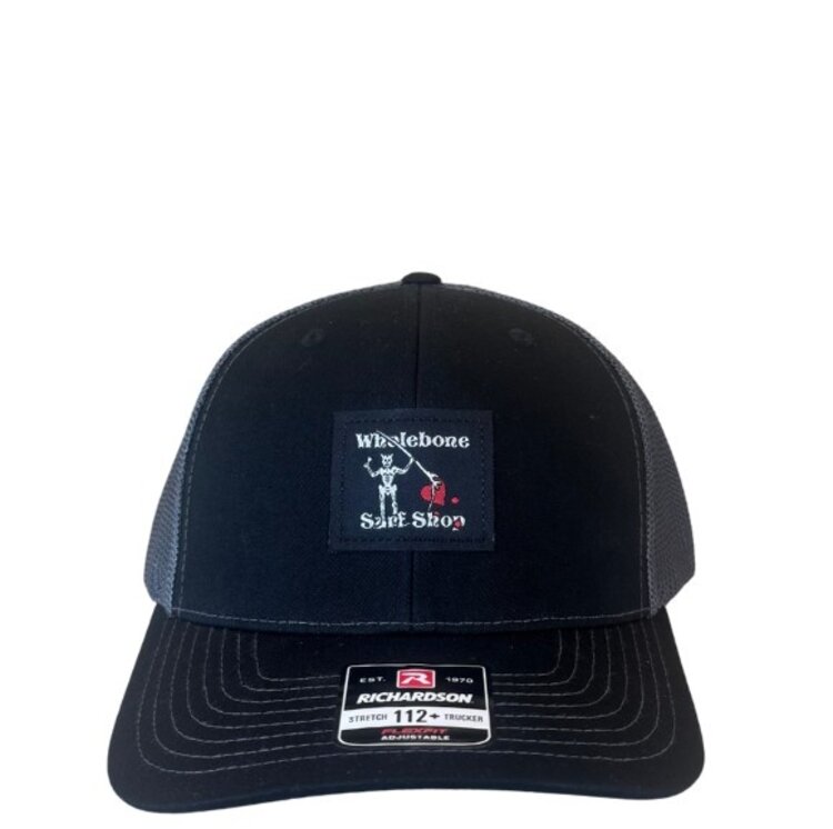 WHALEBONE LOGO BLACKBEARD PATCH RICHARDSON 112+ TRUCKER HAT