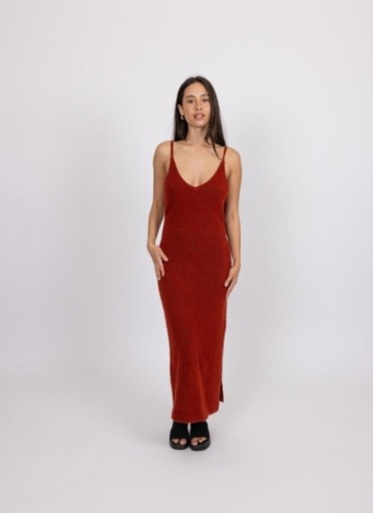 RUSTY USA OLIVIA KNIT MIDI DRESS