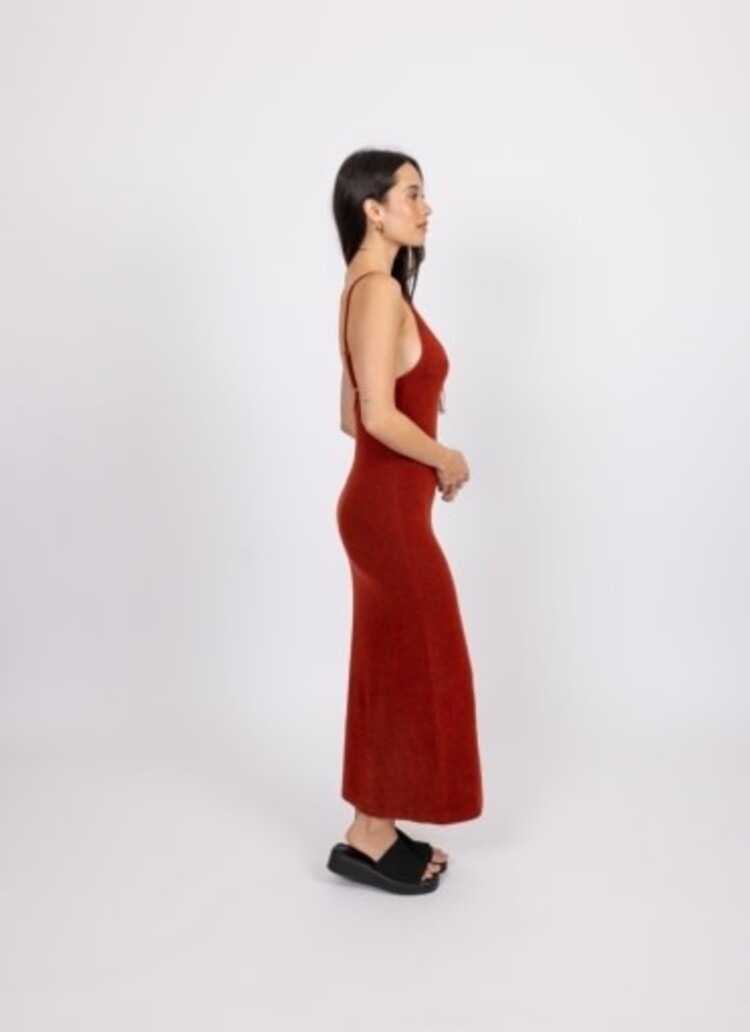 RUSTY USA OLIVIA KNIT MIDI DRESS