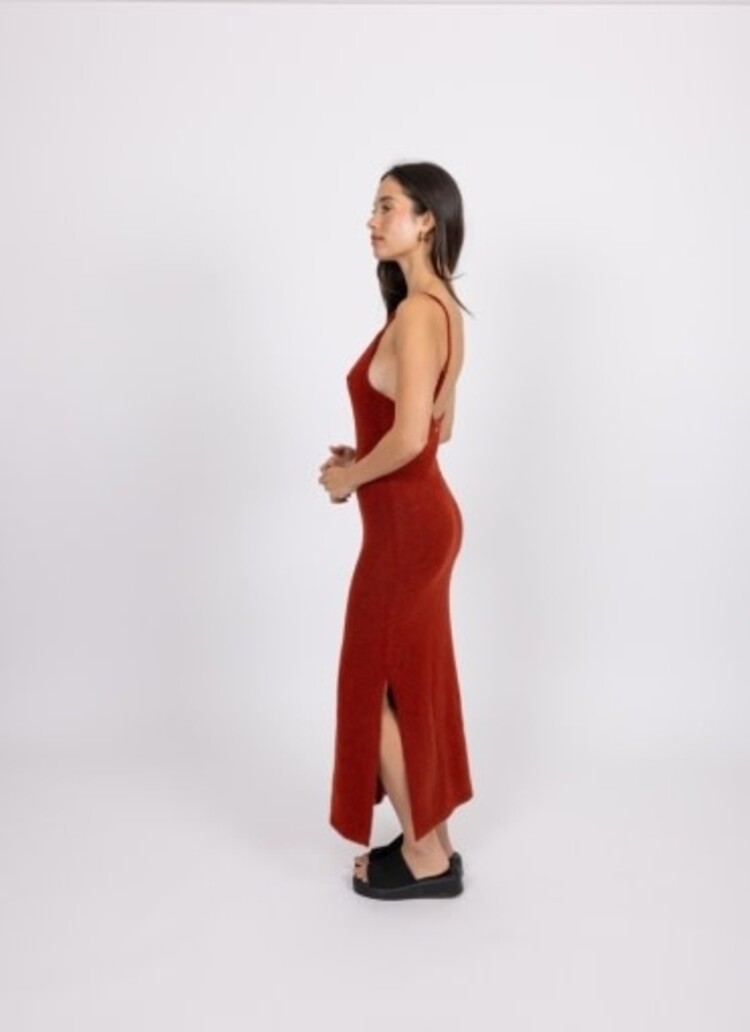 RUSTY USA OLIVIA KNIT MIDI DRESS