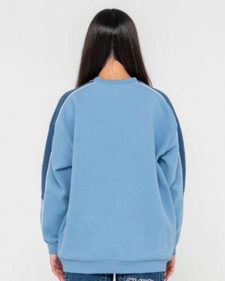 RUSTY USA TWO TIMER PANELLED CREW FLEECE