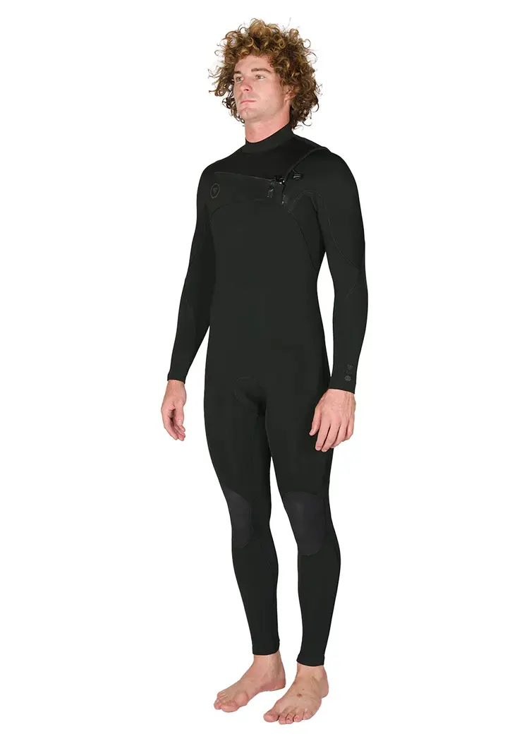 VISSLA 7 SEAS 3-2 FULL CHEST ZIP WETSUIT - TONAL LOGOS