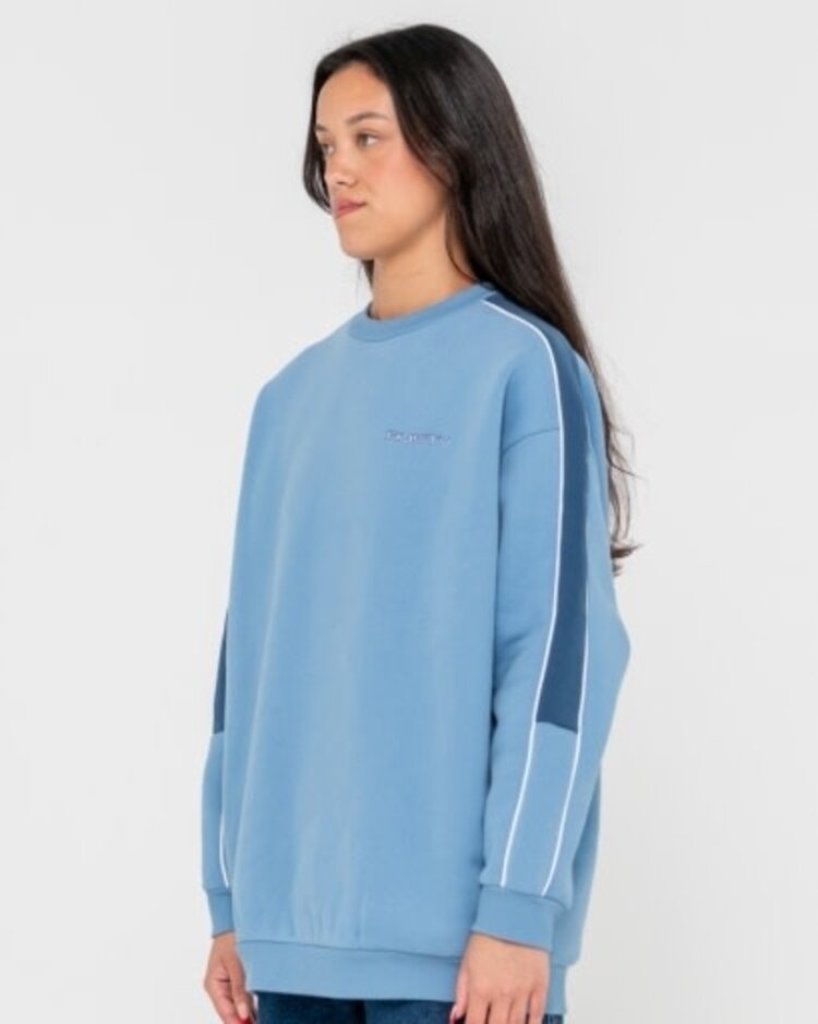 RUSTY USA TWO TIMER PANELLED CREW FLEECE