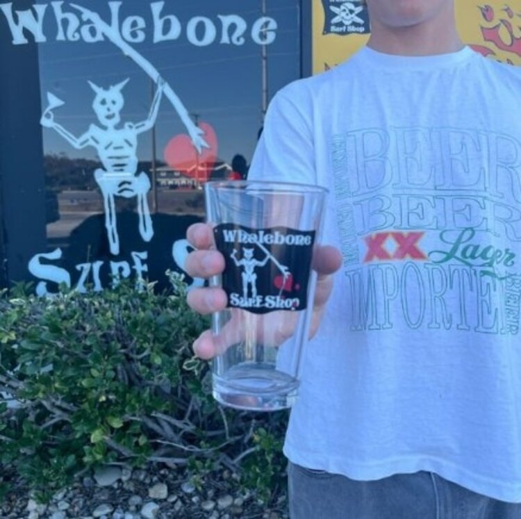 WHALEBONE LOGO BLACKBEARD 16oz PINT GLASS