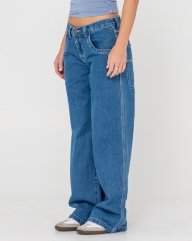 RUSTY USA FLIP MOMMY LOW RISE TAPELESS DENIM JEAN