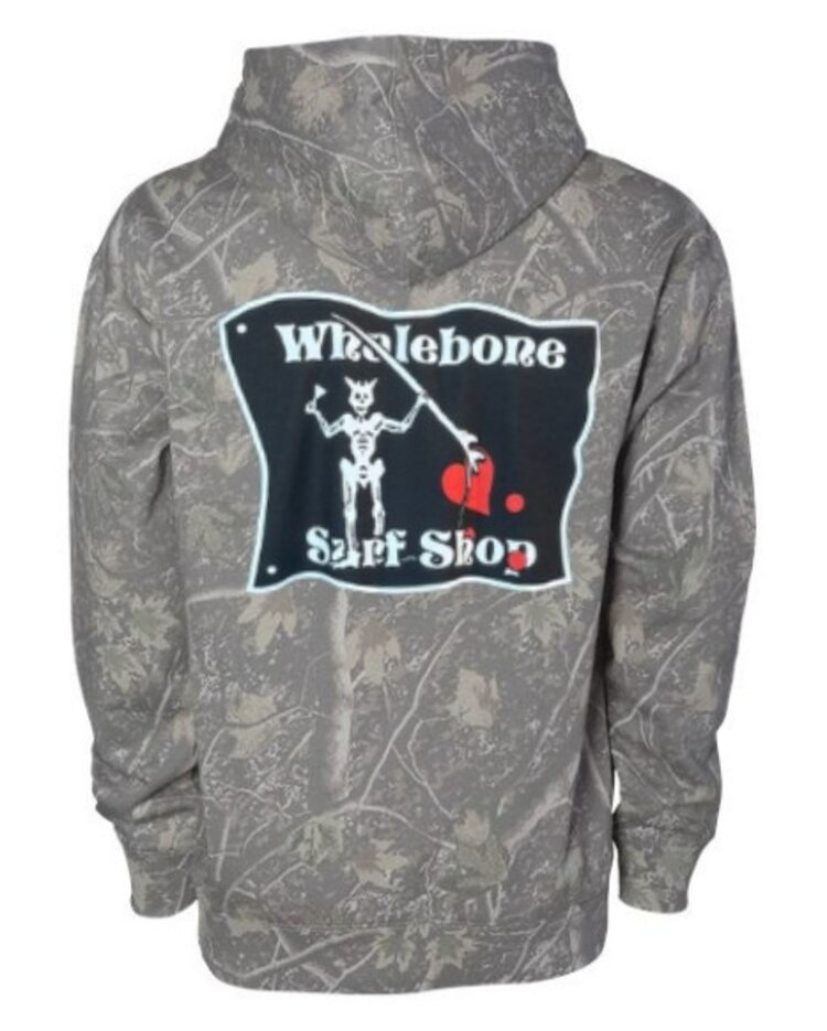 WHALEBONE LOGO BLACKBEARD GLOW DEADWOOD CAMO PULLOVER HOODIE