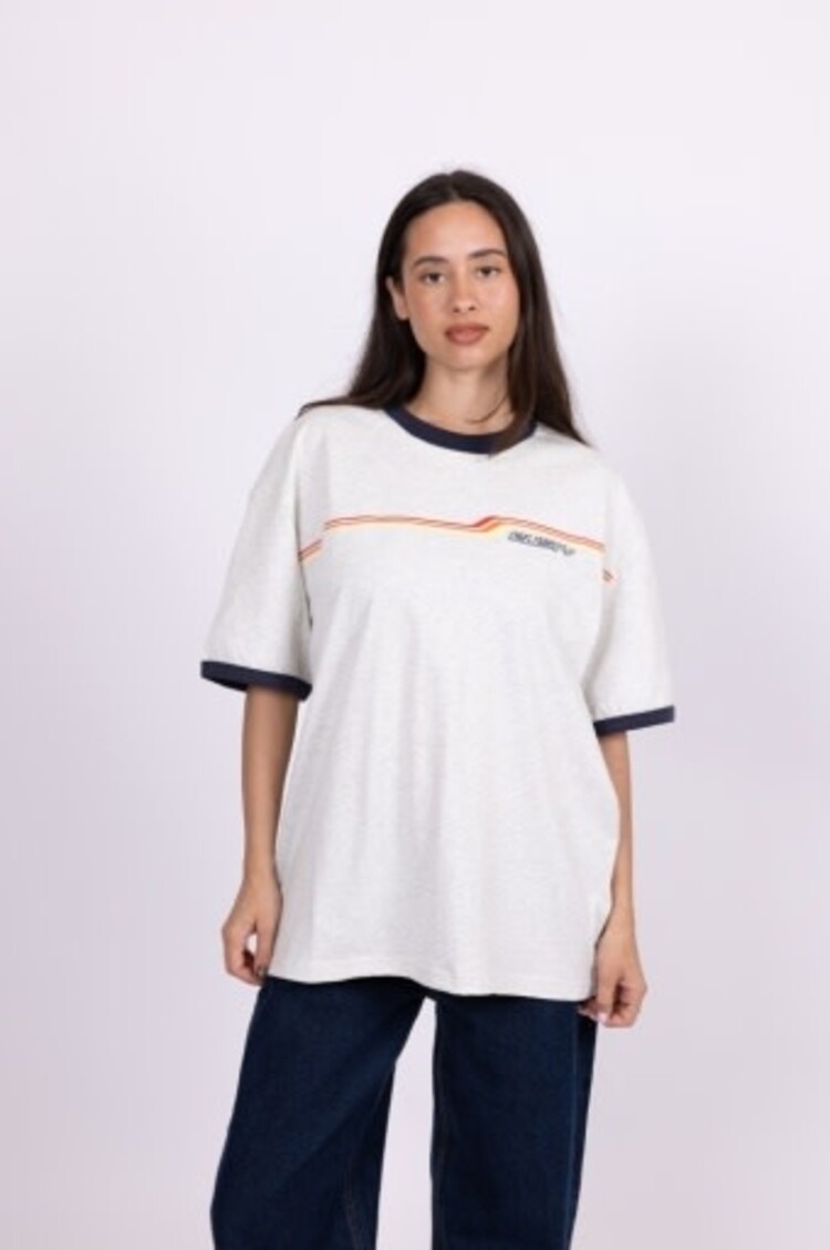 RUSTY USA WAVE RIDER 2.0 RINGER OVERSIZED TEE