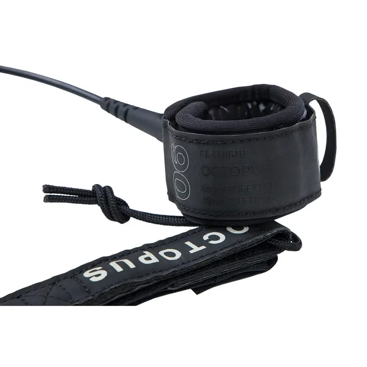 OCTOPUS MISSION: CONTROL 6FT SURF LEASH - BLACK
