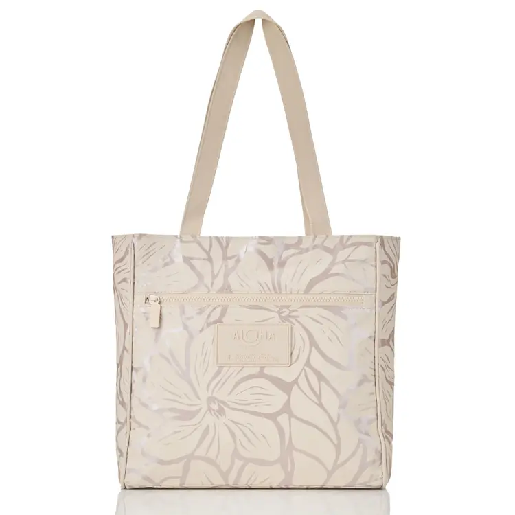 ALOHA GO-TO TOTE - OYSTER ON SANDSTONE