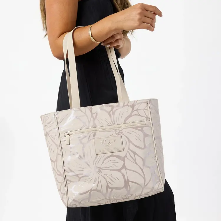 ALOHA GO-TO TOTE - OYSTER ON SANDSTONE
