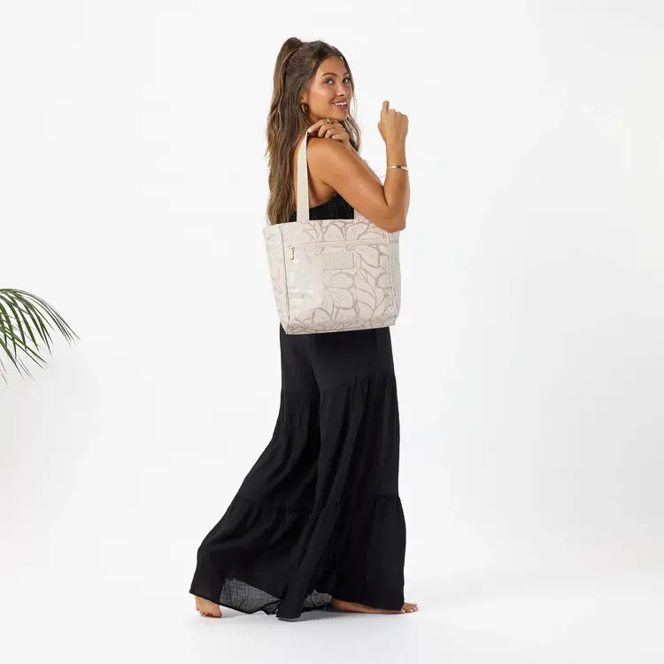 ALOHA GO-TO TOTE - OYSTER ON SANDSTONE