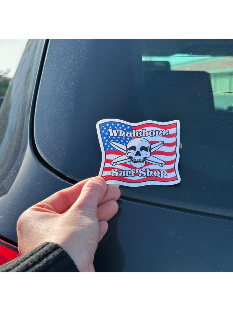 WHALEBONE LOGO AMERICAN FLAG LOGO STICKER