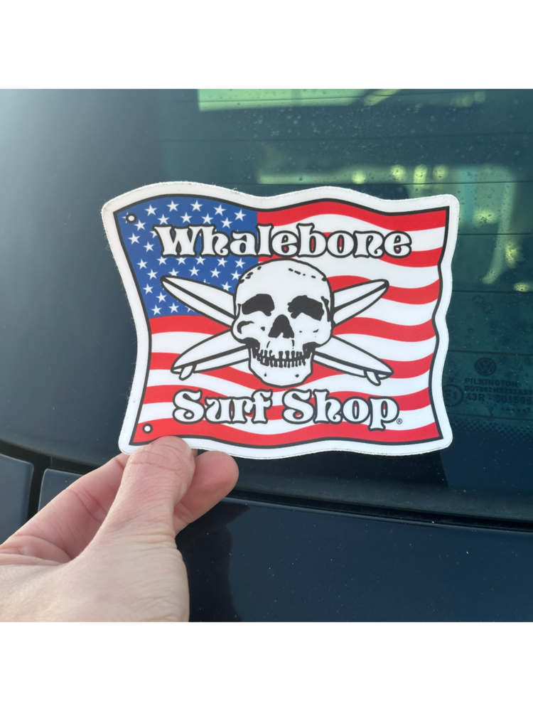 WHALEBONE LOGO AMERICAN FLAG LOGO STICKER