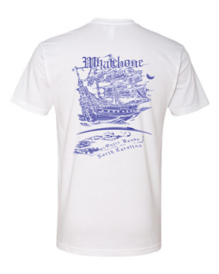WHALEBONE LOGO AIRSHIP BLUE SHORT SLEEVE TEE