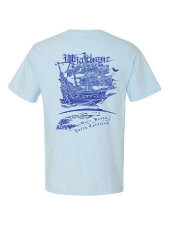 WHALEBONE LOGO Airship Blue Short Sleeve Tee