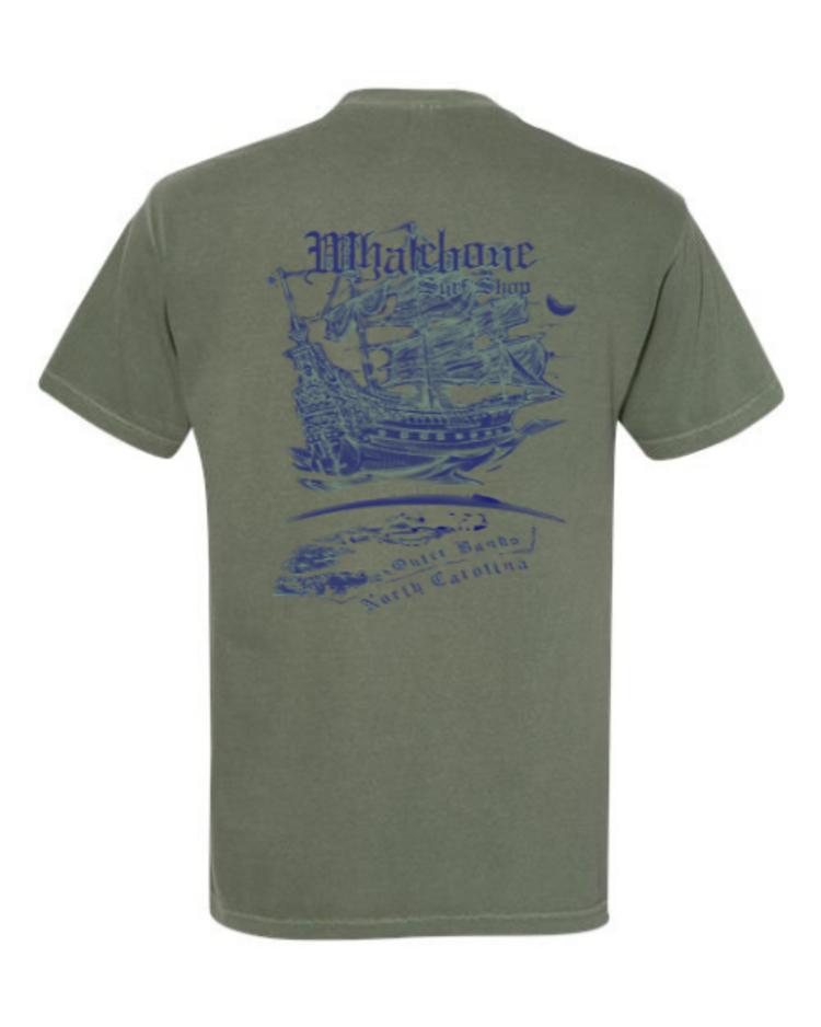WHALEBONE LOGO AIRSHIP BLUE SHORT SLEEVE TEE