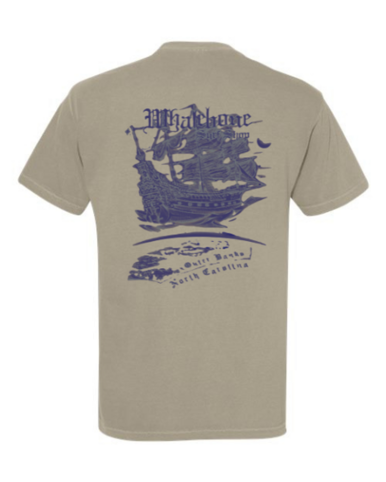 WHALEBONE LOGO AIRSHIP BLUE SHORT SLEEVE TEE