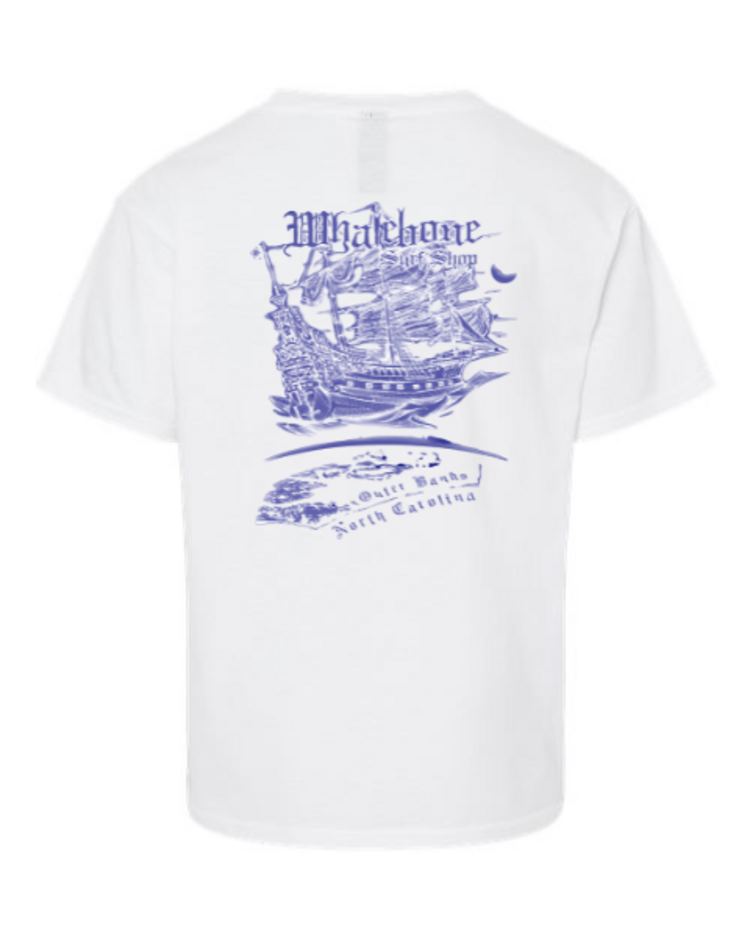 WHALEBONE LOGO AIRSHIP BLUE SHORT SLEEVE TEE