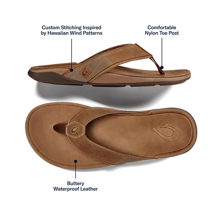 OLUKAI TUAHINE MEN'S WATERPROOF SANDALS