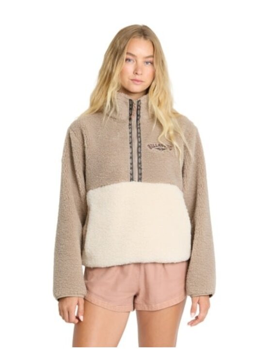 BILLABONG Horizon Sherpa Mock Neck Half Zip Sweatshirt
