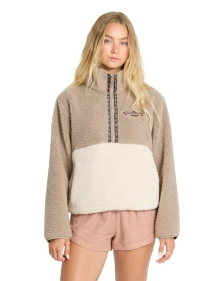 BILLABONG HORIZON SHERPA MOCK NECK HALF ZIP SWEATSHIRT
