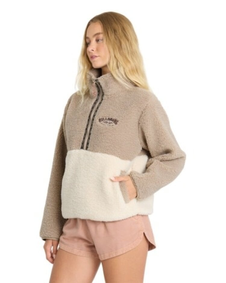 BILLABONG HORIZON SHERPA MOCK NECK HALF ZIP SWEATSHIRT
