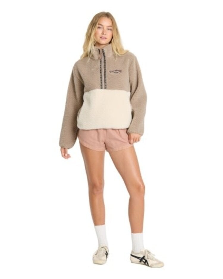 BILLABONG HORIZON SHERPA MOCK NECK HALF ZIP SWEATSHIRT