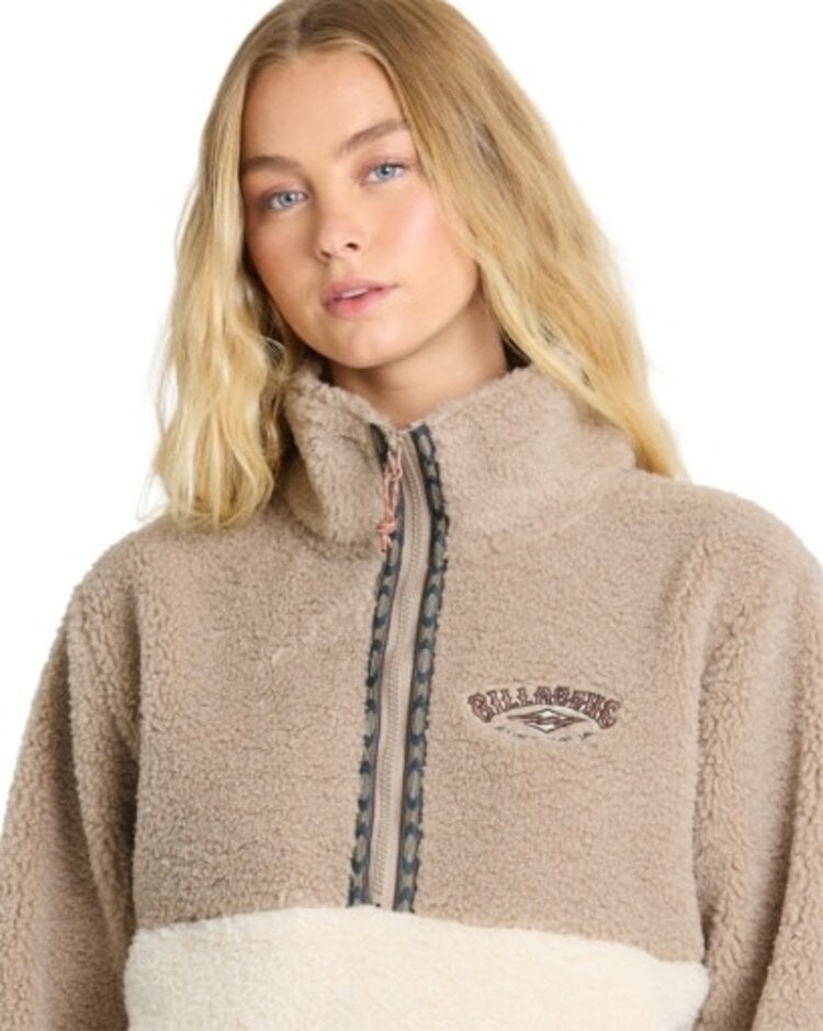 BILLABONG HORIZON SHERPA MOCK NECK HALF ZIP SWEATSHIRT