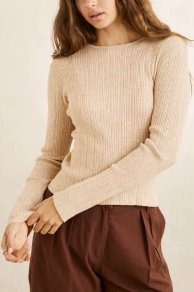 RHYTHM ESSENTIAL LONG SLEEVE KNIT TOP