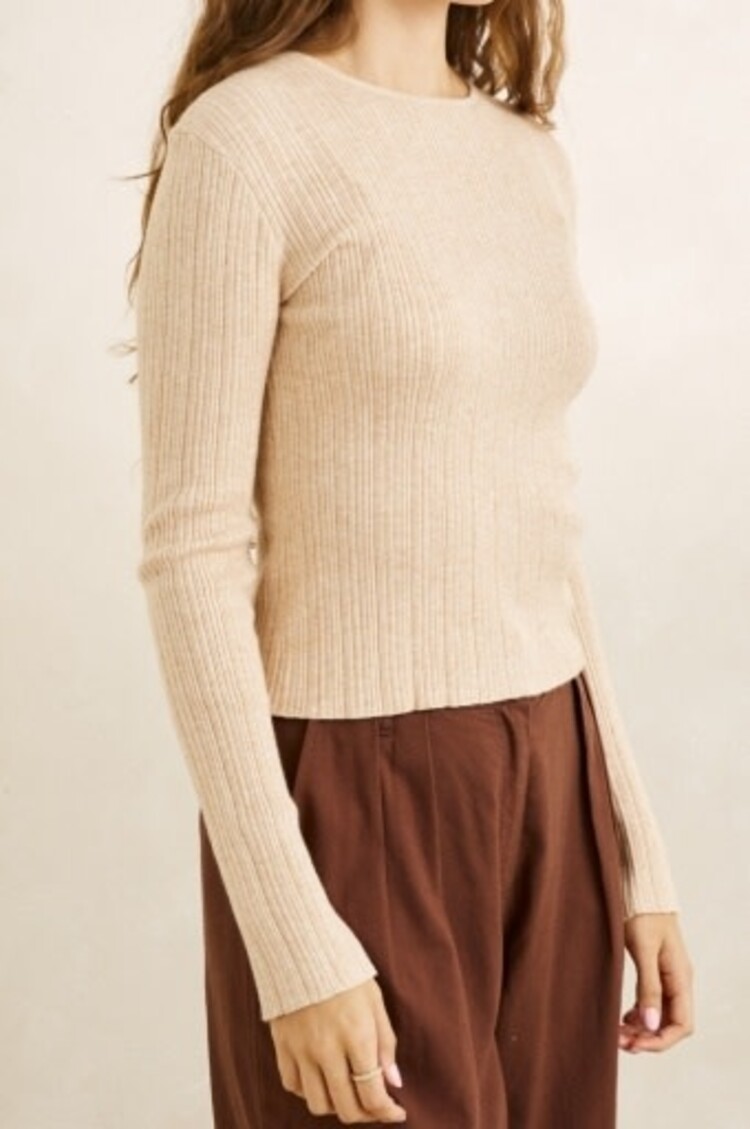 RHYTHM ESSENTIAL LONG SLEEVE KNIT TOP