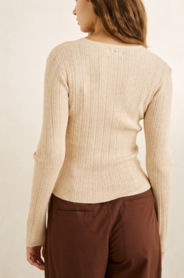 RHYTHM ESSENTIAL LONG SLEEVE KNIT TOP