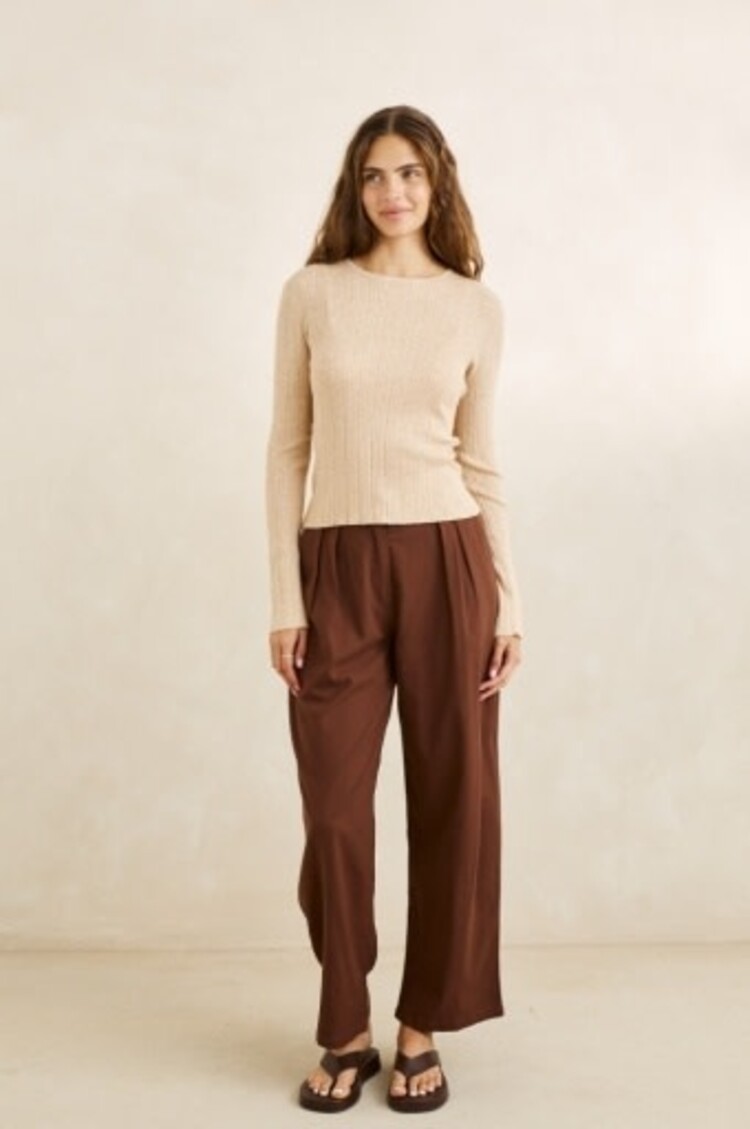 RHYTHM ESSENTIAL LONG SLEEVE KNIT TOP