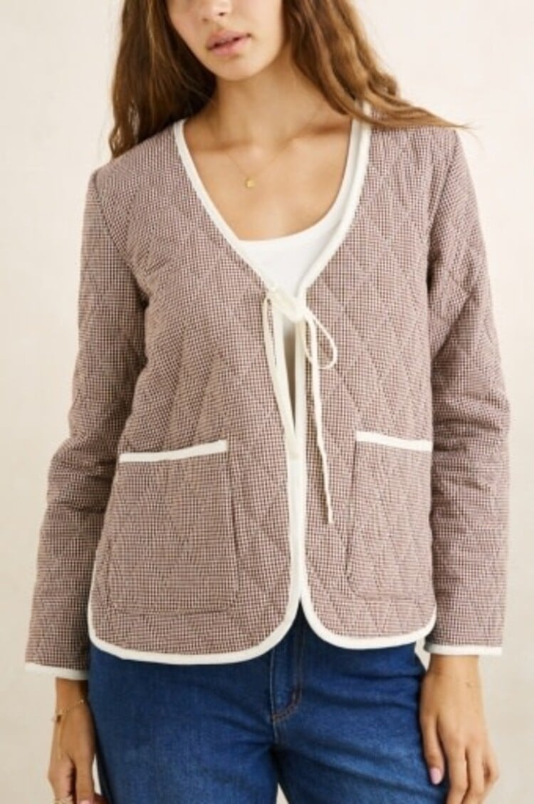 RHYTHM LONDON CHECK REVERSIBLE QUILTED JACKET