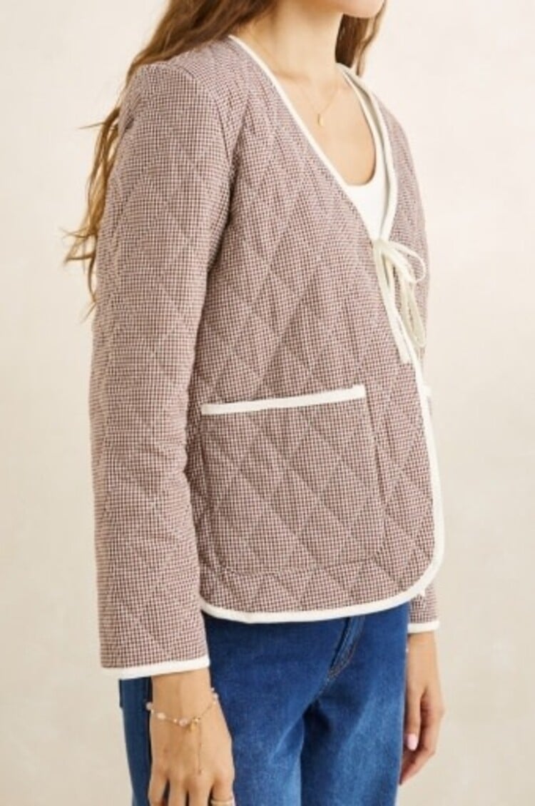RHYTHM LONDON CHECK REVERSIBLE QUILTED JACKET