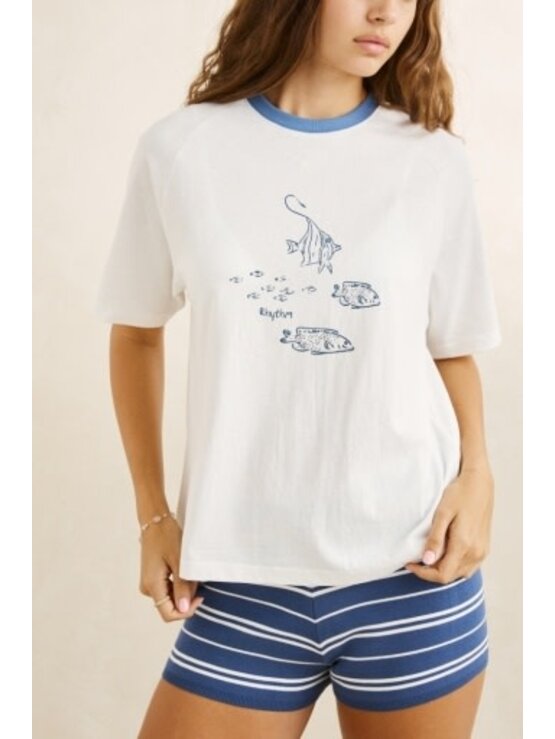 RHYTHM Fish Raglan T-Shirt