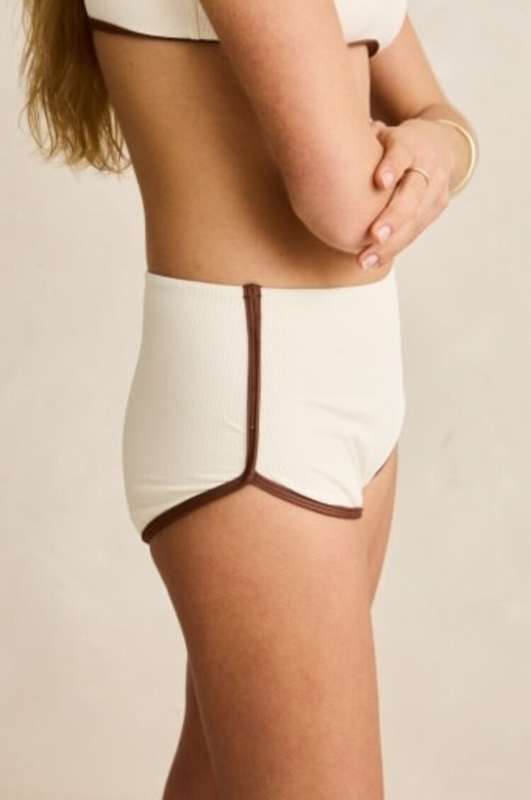 RHYTHM LILY RIB CONTRAST BOYLEG PANT