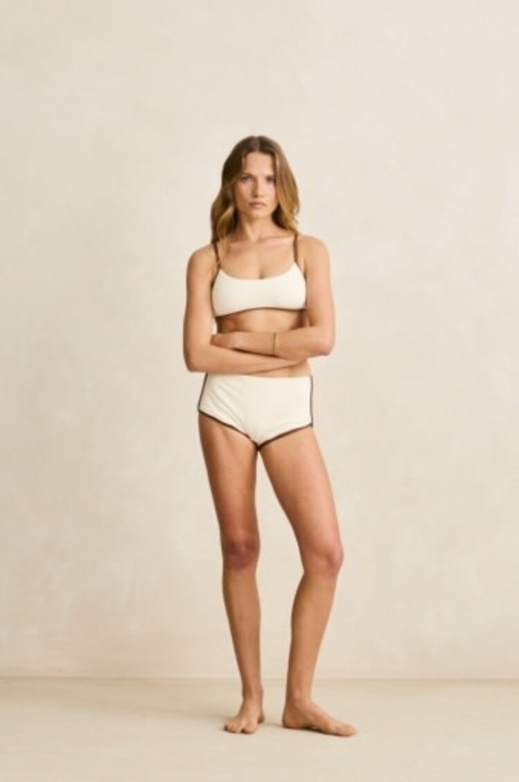 RHYTHM LILY RIB CONTRAST BOYLEG PANT