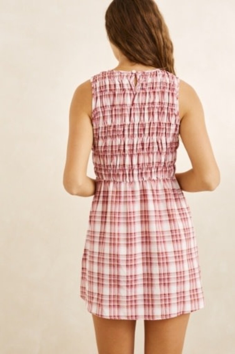 RHYTHM CHELSEA CHECK MINI DRESS
