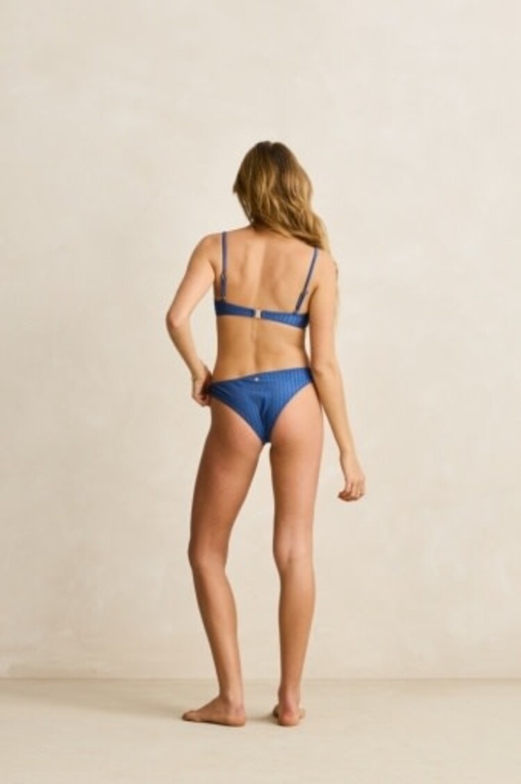 RHYTHM PACIFIC RIB LOW RISE CHEEKY PANT DARK BLUE