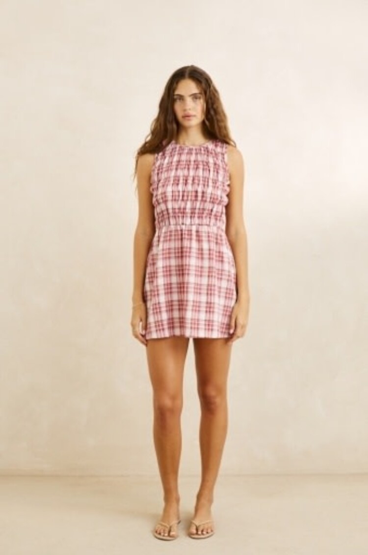 RHYTHM CHELSEA CHECK MINI DRESS