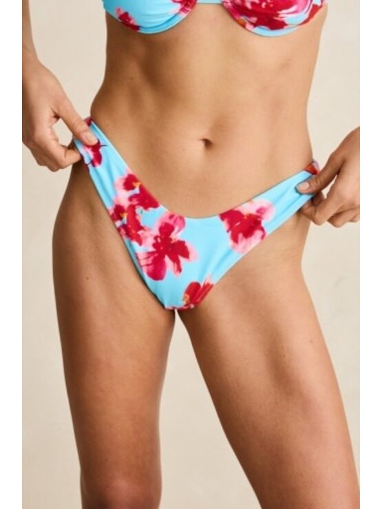 RHYTHM Samba Floral Hi Cut Pant Blue