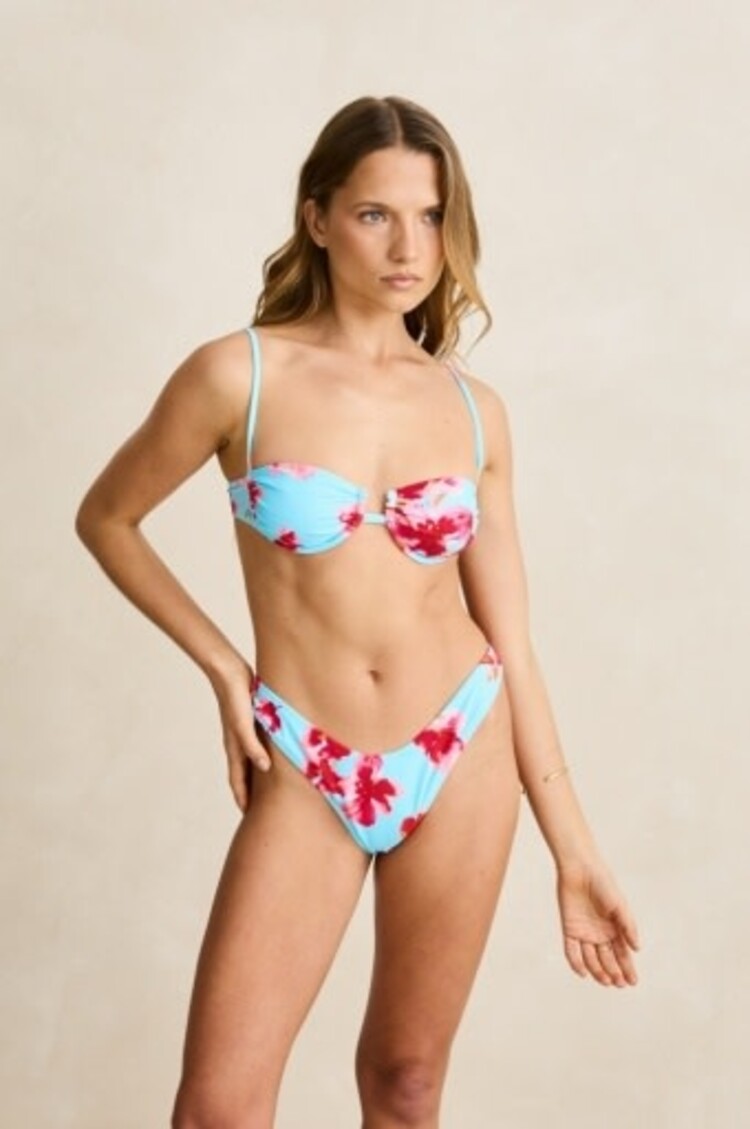 RHYTHM SAMBA FLORAL HI CUT PANT BLUE