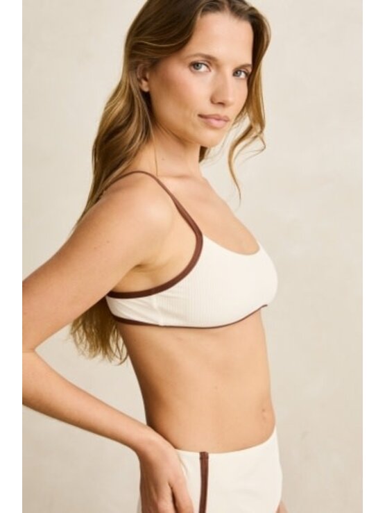 RHYTHM Lily Rib Contrast Crop Top